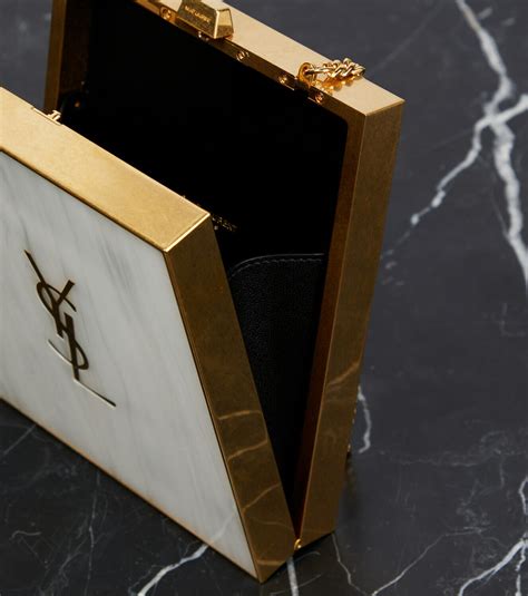 ysl bo tuxedo horiz plexi clutch|Saint Laurent Tuxedo Box Bag .